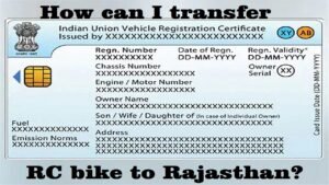 How Can i Transfer the RC bike to Rajasthan