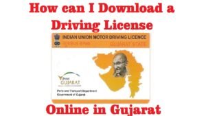 How can I download a driving licence online in Gujarat