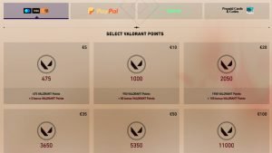 Valorant Purchase History