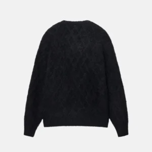 fuzzy-lattice-crew-sweater-black