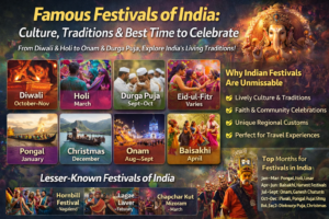 Famous festivals of India showcasing culture and traditions