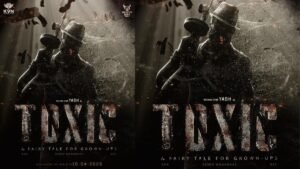 A gritty and cinematic movie poster for "Toxic: A Fairy Tale for Grown-Ups.